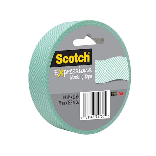 Scotch&#xAE; Expressions Mint Mosaic Masking Tape